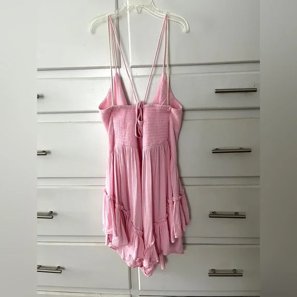 Free People Pink Ruffled Jumpsuit - Picture 7 of 12